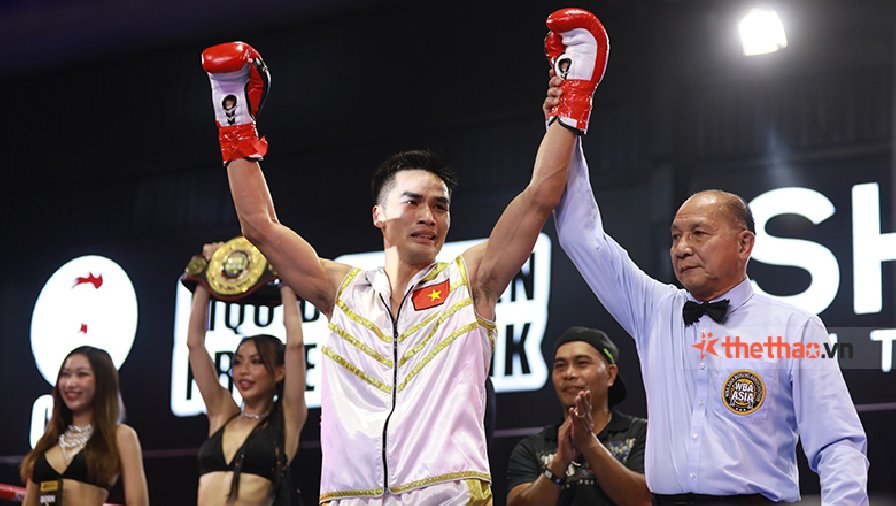 Nguyễn Ngọc Hải khóc trong khoảnh khắc giành đai WBA Nam Á