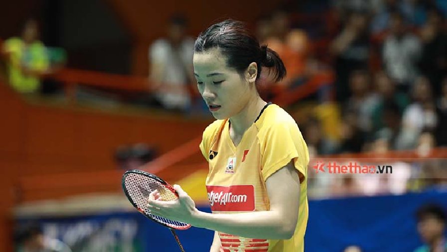Thuỳ Linh đập vợt giải tỏa sau chiến thắng ở bán kết cầu lông Ciputra Hanoi 2023