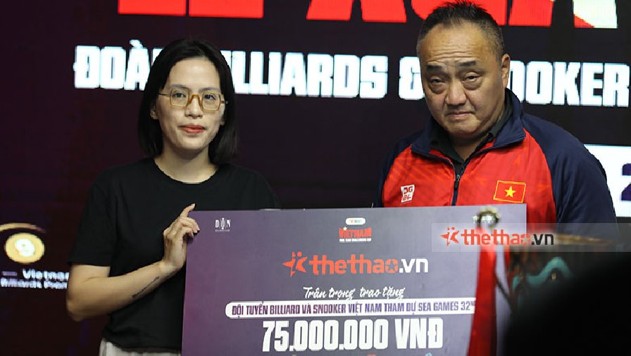 Box Sports và iThethao động viên 95 triệu đồng cho đoàn Billiards Việt Nam dự SEA Games 32