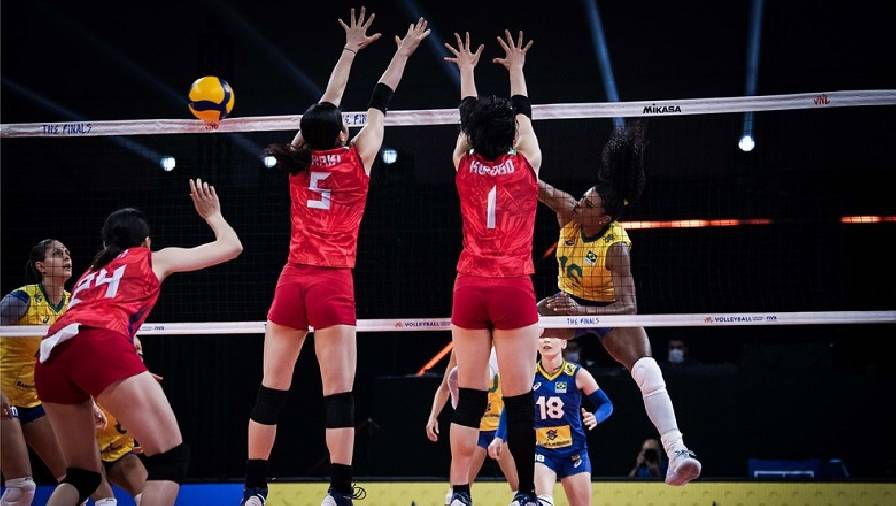 Thua Brazil, bóng chuyền nữ Nhật Bản dừng bước ở bán kết Nations League 2021