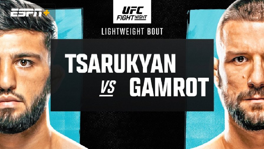 Lịch thi đấu UFC on ESPN: Tsarukyan vs Gamrot
