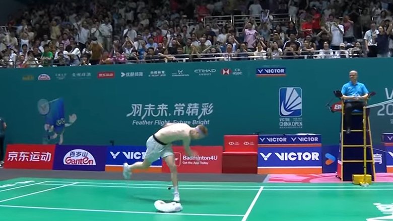 Anders Antonsen cởi áo ăn mừng tại Trung Quốc Mở rộng