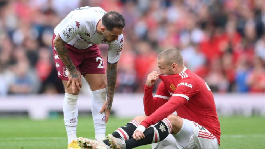Shaw rời sân sớm ở trận MU gặp Aston Villa do chấn  thương