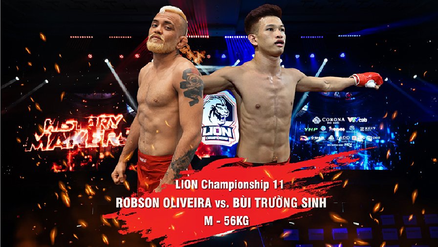 Lion Championship chọn võ sĩ mới đấu 1 trận trong năm 2023 để tranh đai với Robson Oliveira