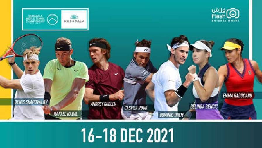 Phân nhánh Mubadala World Tennis Championship 2021: Nadal chính thức tái xuất