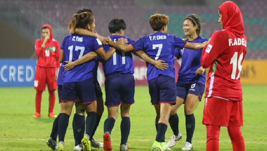 Kết quả Asian Cup nữ 2022: Đài Bắc Trung Hoa thắng đậm Iran, Việt Nam rộng cửa vào tứ kết