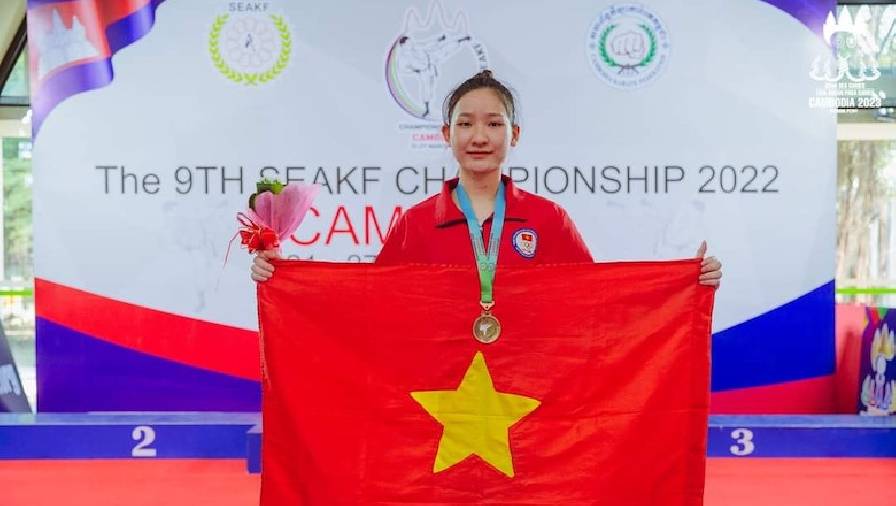 Hoàng Thị Mỹ Tâm tiếp tục thống trị giải Vô địch Karate Đông Nam Á 2022 