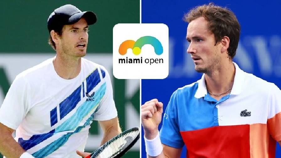Trực tiếp tennis Medvedev vs Murray - Vòng 2 Miami Open, 23h00 ngày 26/3