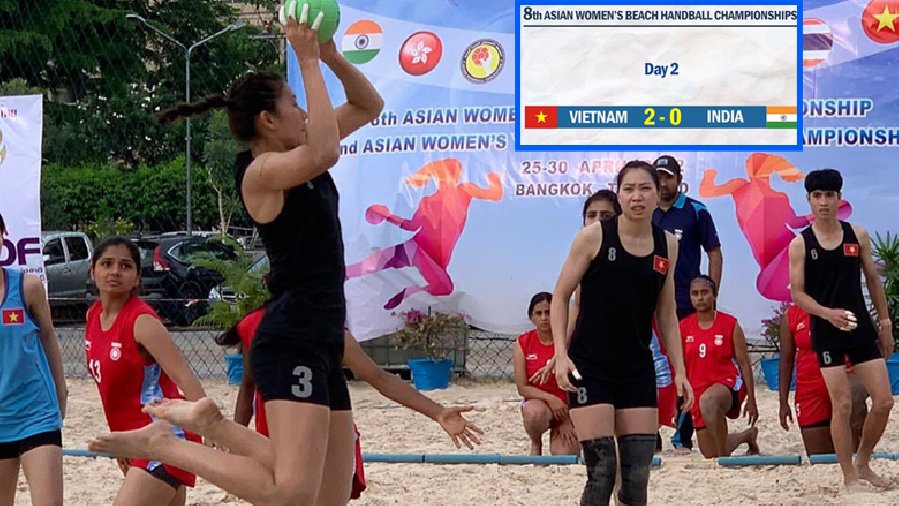 ĐT bóng ném bãi biển nữ Việt Nam thắng trận ra quân tại giải vô địch châu Á