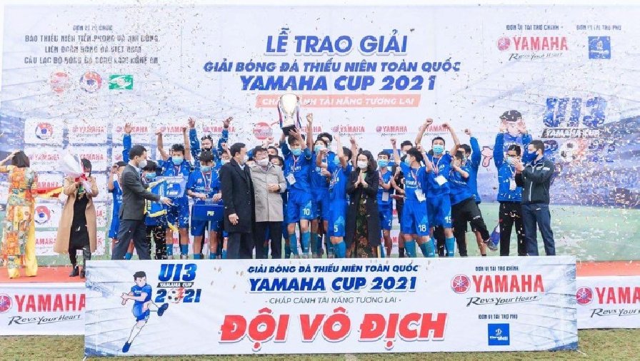 Lịch thi đấu Giải Bóng đá thiếu niên U13 toàn quốc Yamaha Cup 2022
