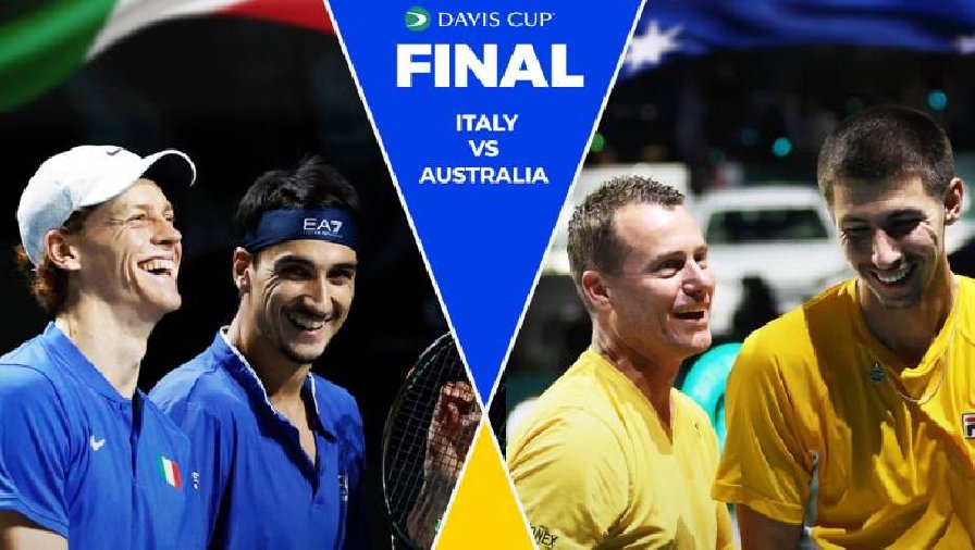 Trực tiếp tennis Italia vs Australia, Chung kết Davis Cup - 22h00 ngày 26/11