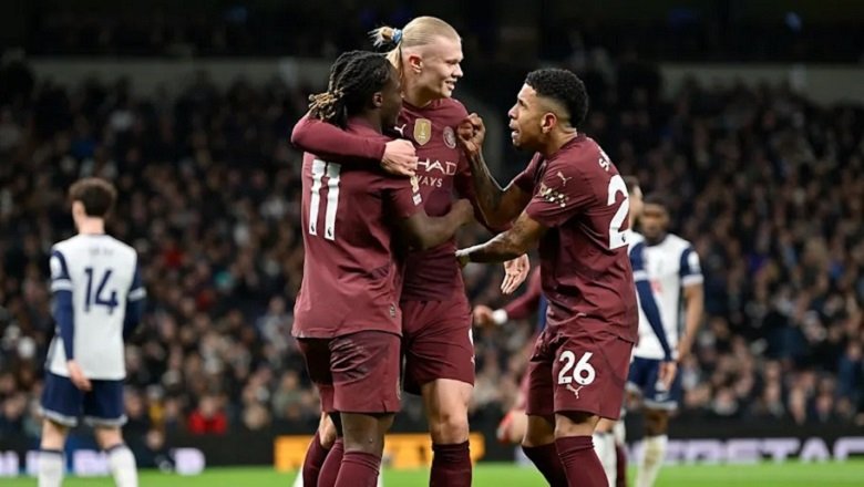 Haaland 'nổ súng' trong ngày tái xuất, Man City nhọc nhằn hạ Tottenham