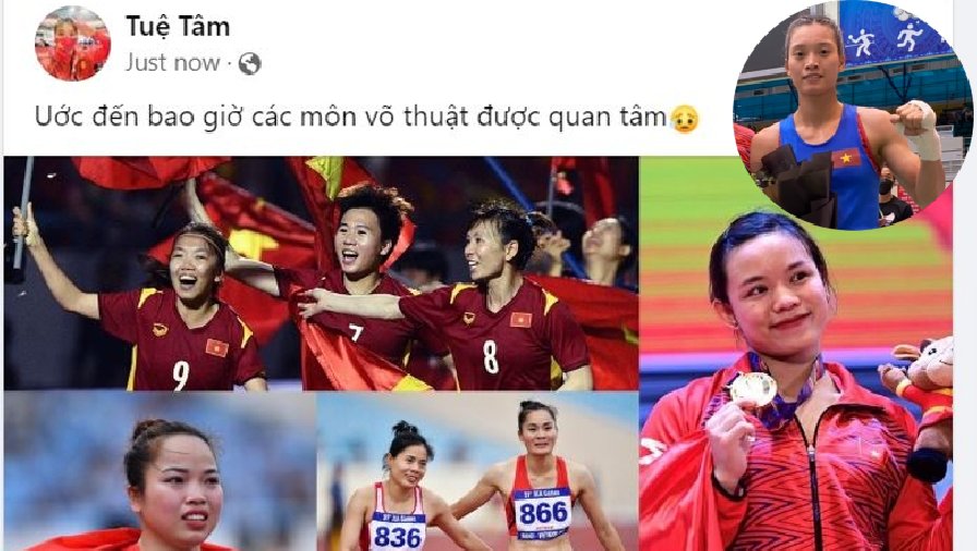 Nguyễn Thị Tâm mong các môn võ được quan tâm như bóng đá, bơi, điền kinh?