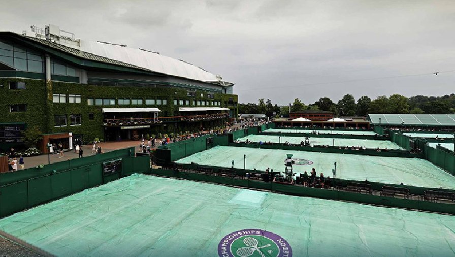 Loạt trận vòng 1 Wimbledon 2022 phải tạm hoãn vì trời mưa