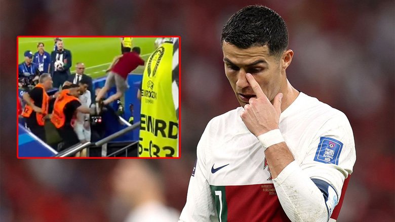 Ronaldo suýt dính đòn khi bị CĐV quá khích song phi