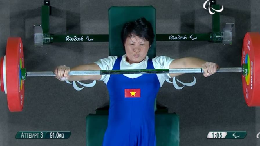 Châu Hoàng Tuyết Loan xếp thứ 6 ở chung kết cử tạ Paralympic 2021