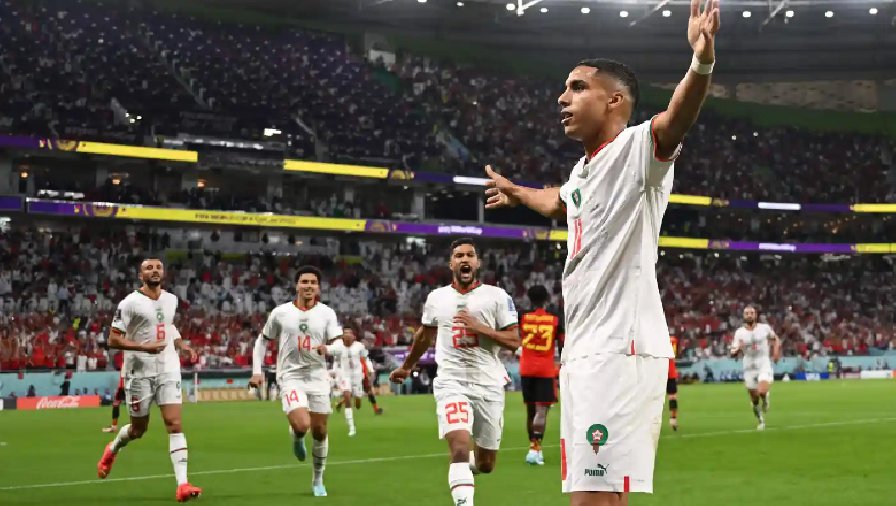 Morocco ghi bàn thắng đầu tiên từ đá phạt trực tiếp ở World Cup 2022
