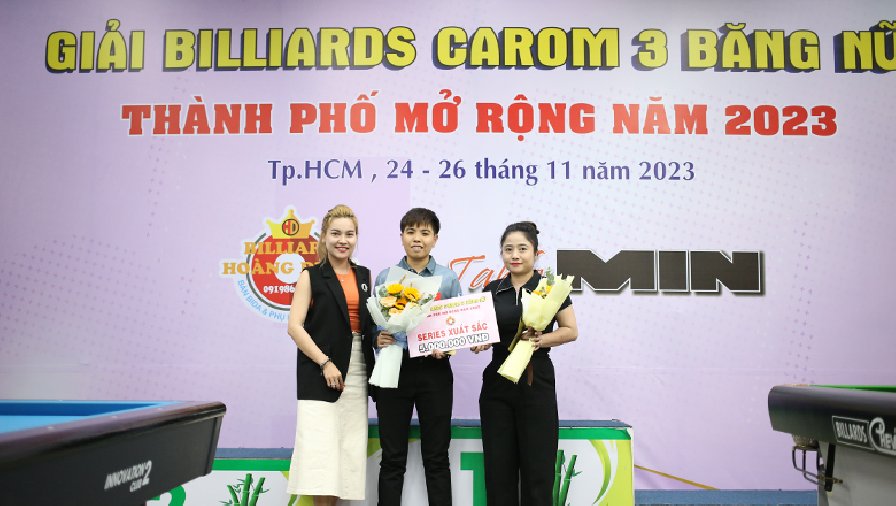 Bích Trâm giành cú đúp danh hiệu tại giải Billiards Carom 3 băng nữ TP.HCM mở rộng 2023 