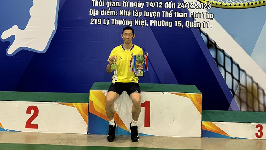 Tiến Minh giành cú đúp HCV tại giải vô địch cầu lông TPHCM