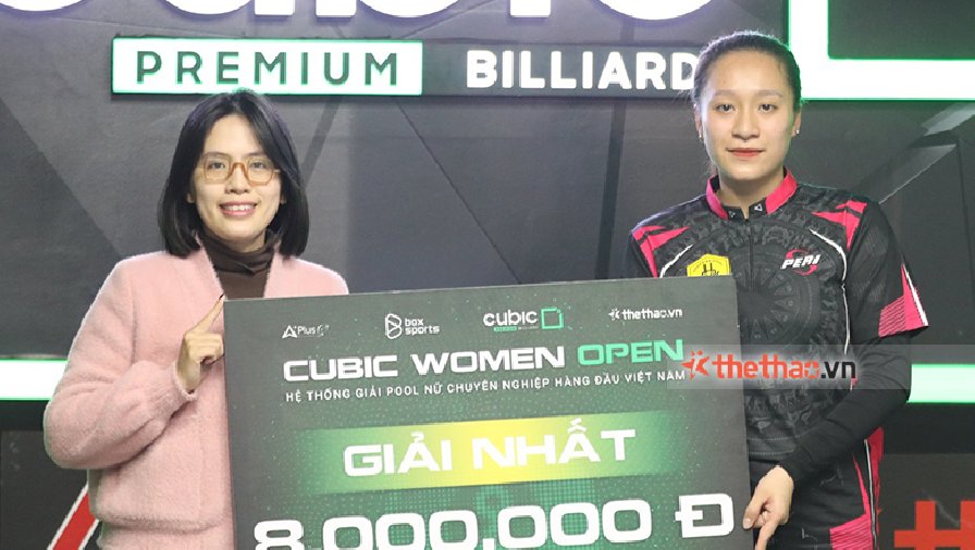 Dương Yến Vi thắng nghẹt thở Ngọc Lệ, bảo vệ thành công chức vô địch Cubic Women Open