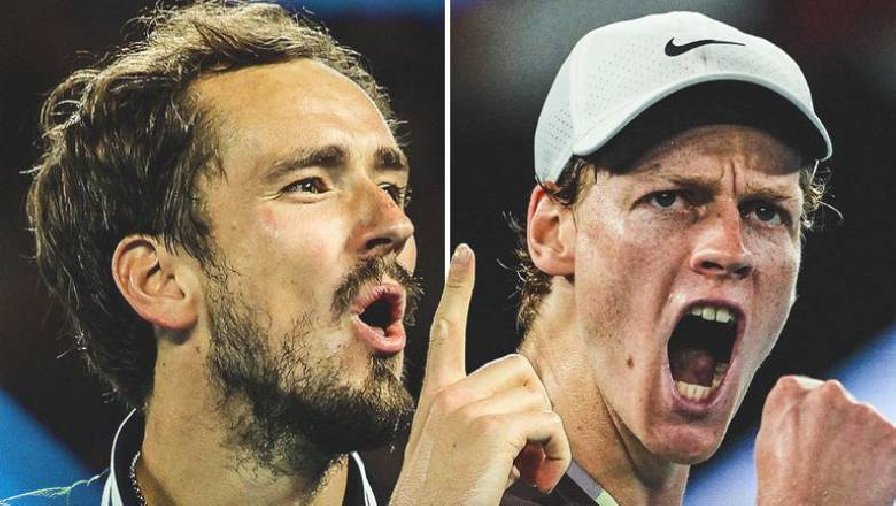 Trực tiếp tennis Medvedev vs Sinner, Chung kết Úc Mở rộng - 15h30 ngày 28/1
