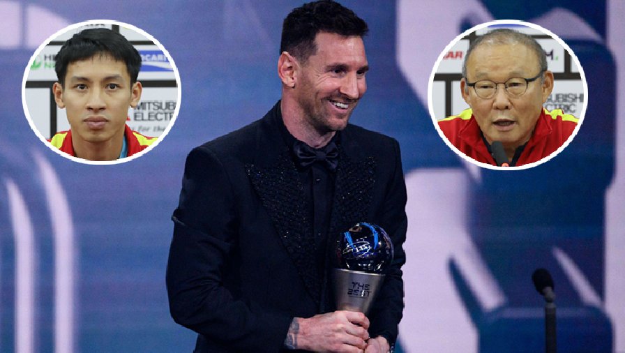 HLV Park Hang Seo và Hùng Dũng bầu Messi giành giải The Best 2022