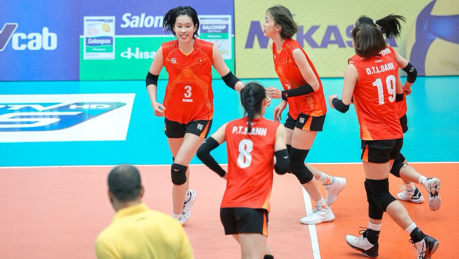 Tuyển bóng chuyền nữ Việt Nam chính thức vào bán kết, tranh ngôi đầu bảng với Đài Bắc Trung Hoa