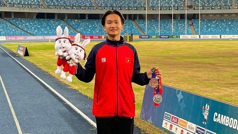 Trần Thị Nhi Yến giành HCĐ 100m giải điền kinh châu Á 2025