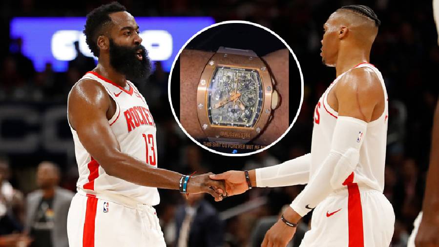 Russell Westbrook tặng James Harden siêu đồng hồ 300.000 USD 