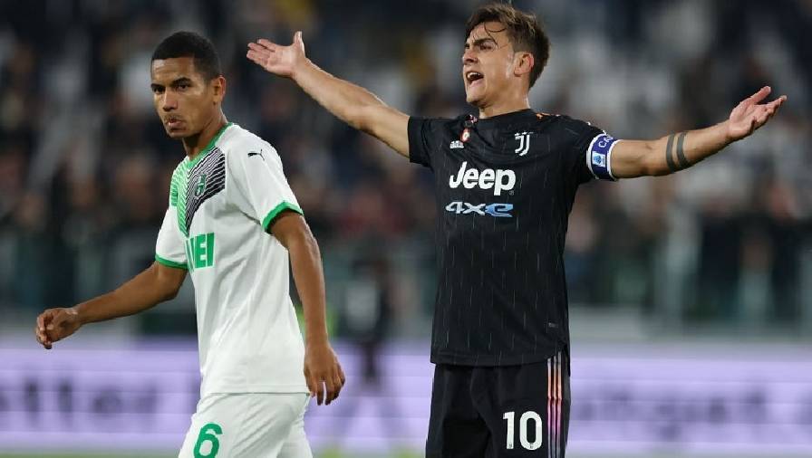 Juventus trắng tay trước Sassuolo trên sân nhà bởi bàn thua phút 95