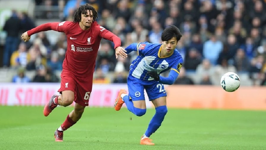 Kết quả vòng 4 FA Cup Brighton vs Liverpool: Mitoma đẳng cấp, The Kop gục ngã phút bù giờ