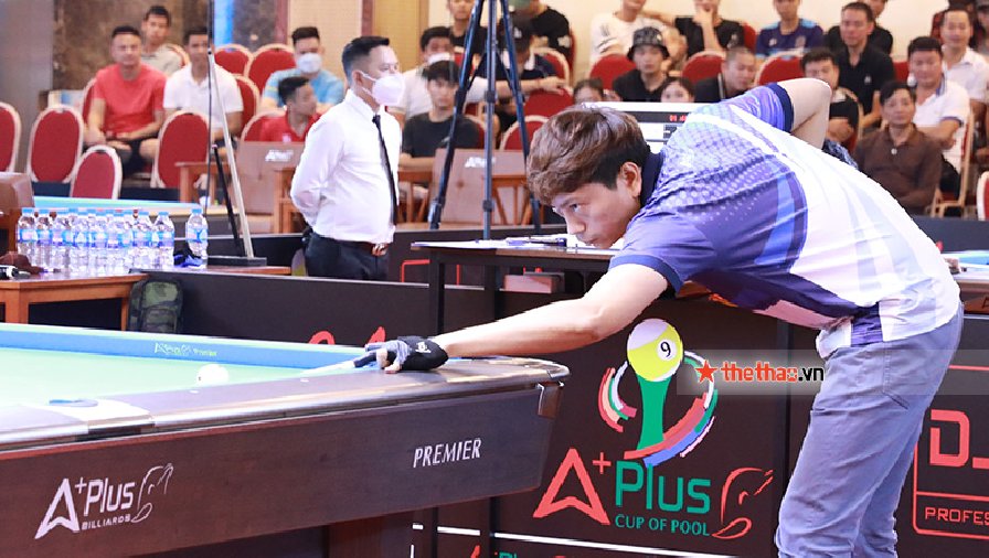 Quốc Hoàng ‘thần tốc’ vào chung kết APLUS Cup Of Pool 2022, Văn Đãng vất vả vượt qua Thế Kiên