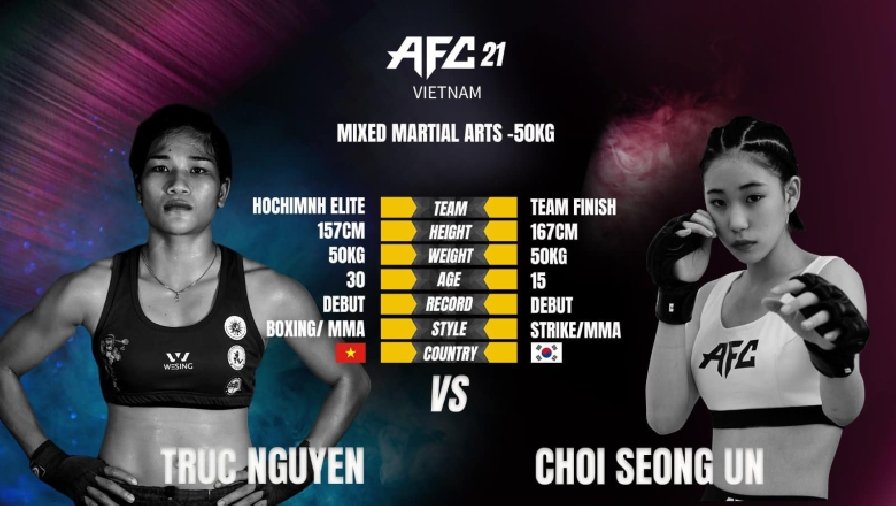 Xem trực tiếp sự kiện MMA AFC 21 Việt Nam trên kênh nào, ở đâu?