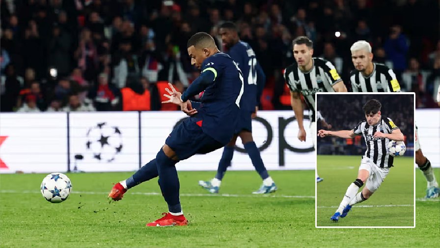 Newcastle đánh rơi chiến thắng vì quả penalty 'ma' cho PSG
