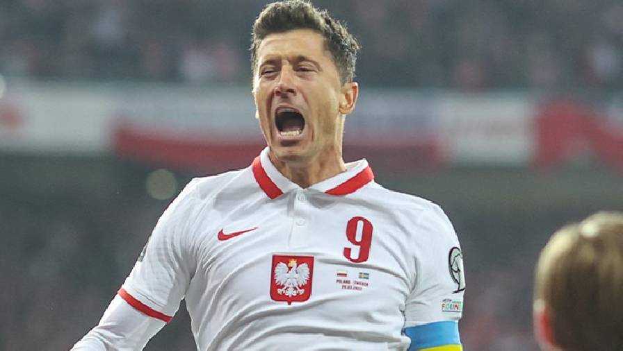 Lewandowski ghi bàn hạ Thuỵ Điển, Ba Lan giành vé dự World Cup 2022