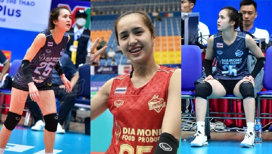 Mê mẩn với nhan sắc ngây thơ của hot girl bóng chuyền Thái Lan ở giải châu Á