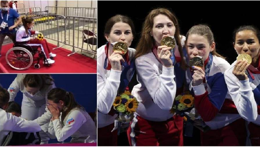 Nữ kiếm sĩ người Nga ngồi xe lăn sau khi giành HCV tại Olympic Tokyo 2021