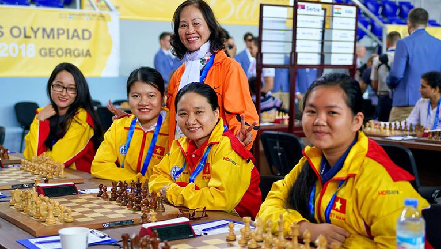 ĐT cờ vua nữ Việt Nam thắng Thái Lan 3-1 ở ngày ra quân tại Olympiad 2022