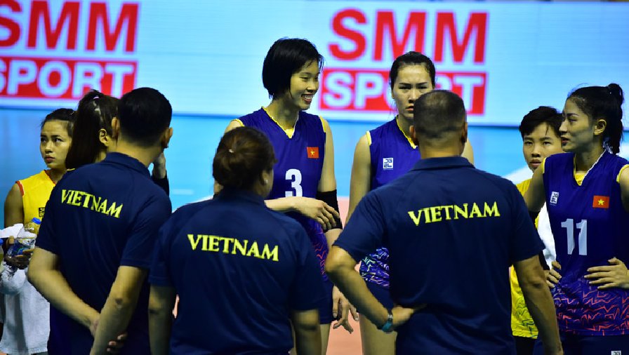 Tuyển bóng chuyền nữ Việt Nam ngược dòng siêu kịch tính trước Hàn Quốc ở giải Vô địch châu Á 2023
