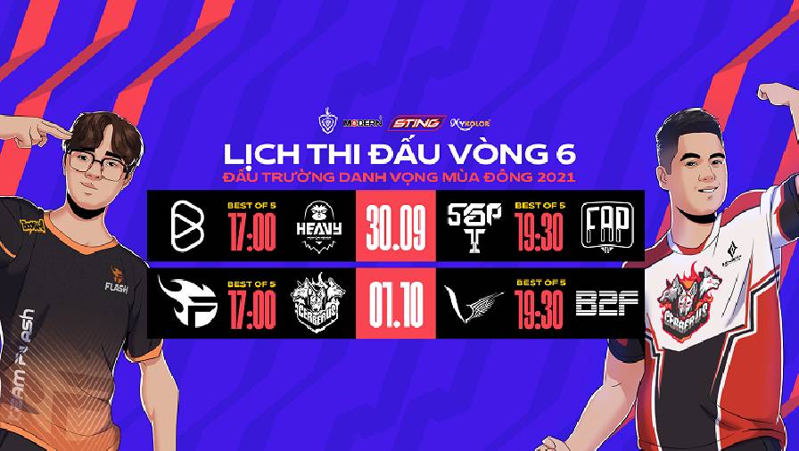 Lịch thi đấu ĐTDV mùa Đông 2021 tuần 4: Box Gaming vs Saigon Phantom, Team Flash vs Cerberus
