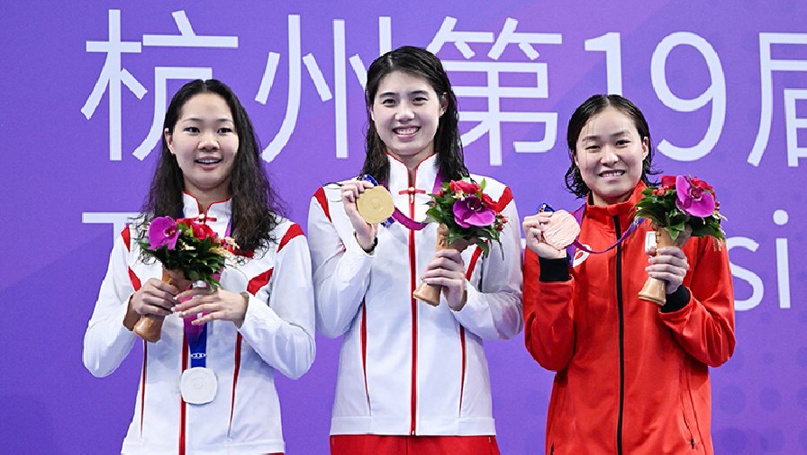 Trung Quốc phá kỷ lục huy chương vàng ở môn bơi ASIAD 19