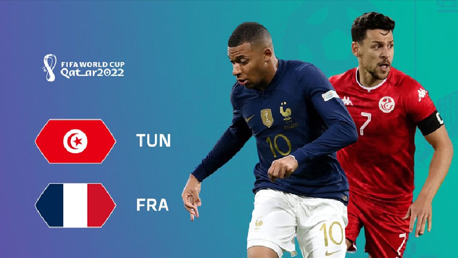 Link xem trực tiếp bóng đá Tunisia vs Pháp, 22h00 ngày 30/11