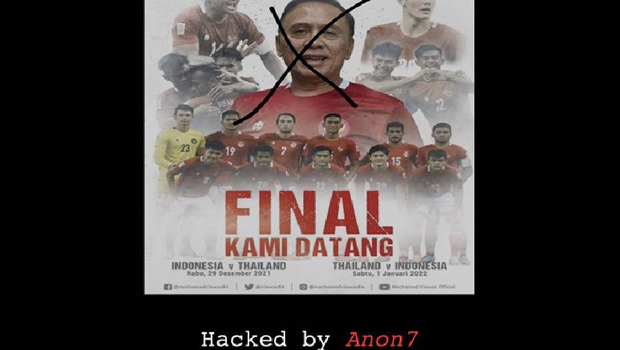 Trang chủ LĐBĐ Indonesia bị hacker tấn công sau trận thua 0-4 trước Thái Lan