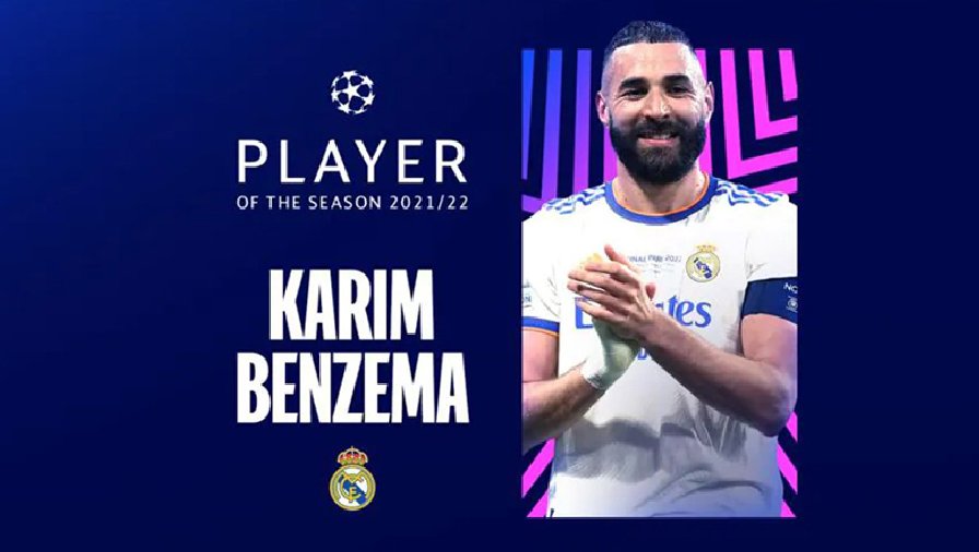 Cầu thủ xuất sắc nhất Cúp C1 châu Âu 2021/22: Gọi tên Benzema