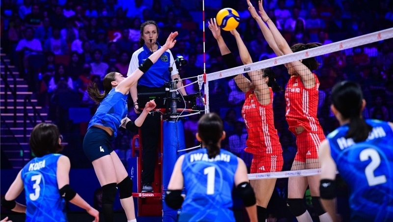Bóng chuyền nữ Trung Quốc thua thảm Nhật Bản ngay trên sân nhà ở Volleyball Nations League 2024