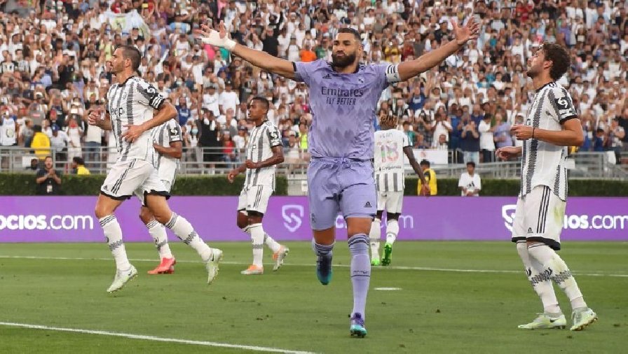 Kết quả Real Madrid vs Juventus: Benzema lên tiếng, Los Blancos đè bẹp 'Lão bà'