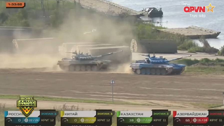 Xe tăng Nga đứt xích vẫn thắng Trung Quốc ở bán kết Army Games 2021