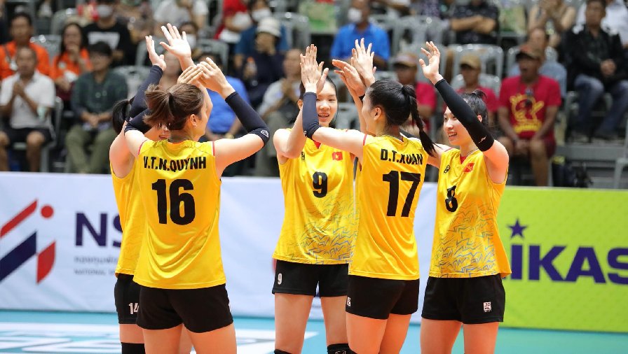 ĐT bóng chuyền nữ Việt Nam vùi dập Uzbekistan ở giải Vô địch châu Á 2023 dù tung đội hình 2