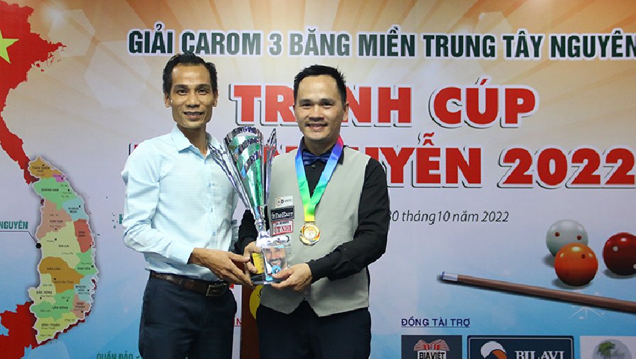 Trần Đức Minh vô địch Giải Carom 3 băng miền Trung Tây Nguyên – Cúp Ken Nguyễn 2022