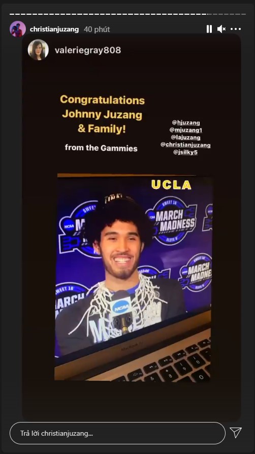 Nhà vô địch VBA 2020 'phát cuồng' vì chiến thắng của cậu em trai Johnny Juzang ở NCAA March Madness 2021 - Ảnh 4